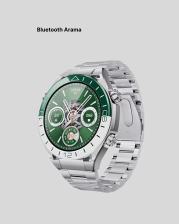Amoled Smartwatch Harita Modlu Bluetooth Aramalı 3 Değiştirilebilir Kayışlı Ye
