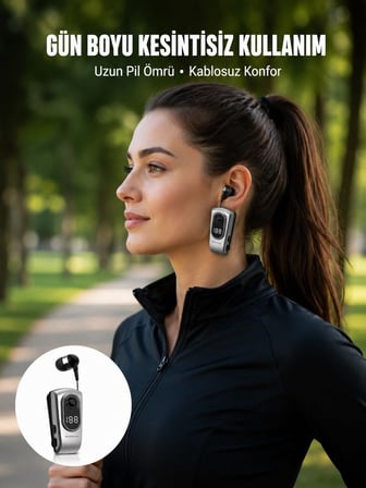 Titreşimli Bluetooth Kulaklık – Uzun Pil Ömrü Dijital Ekranlı Kablosuz Tasar?