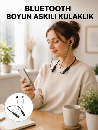 Ergonomik Tasarımlı Bluetooth Kulaklık – Gürültü Azaltmalı Manyetik Yeni Ne