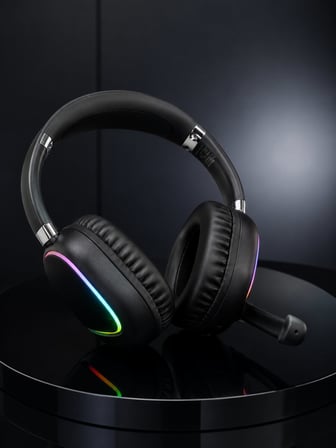 Bluetooth 5.0 RGB Işıklı Mikrofonlu Kablosuz Kulak Üstü Kulaklık
