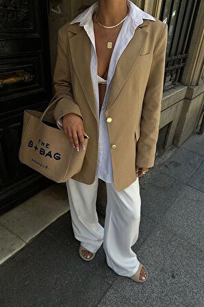 Agnes Blazer Keten Ceket  6105