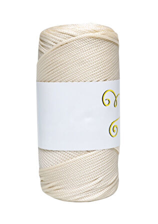 Makrome İpi 3mm  Polyester Ekru