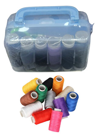 İplik Set Kare Plastik Dikiş Seti (Renk Stok Durumuna Göre)