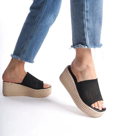 Dolgu Taban Rahat Triko Günlük Terlik