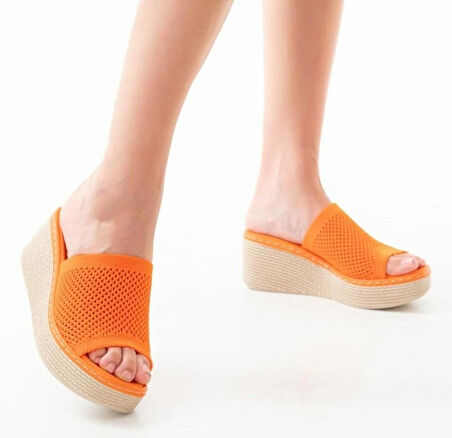 Dolgu Taban Rahat Triko Günlük Terlik