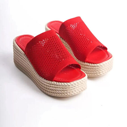 Dolgu Taban Rahat Triko Günlük Terlik