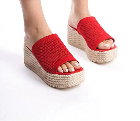 Dolgu Taban Rahat Triko Günlük Terlik