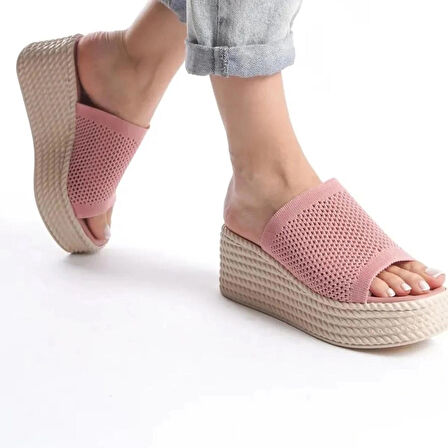 Dolgu Taban Rahat Triko Günlük Terlik