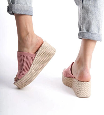 Dolgu Taban Rahat Triko Günlük Terlik