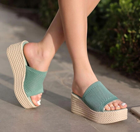 Dolgu Taban Rahat Triko Günlük Terlik