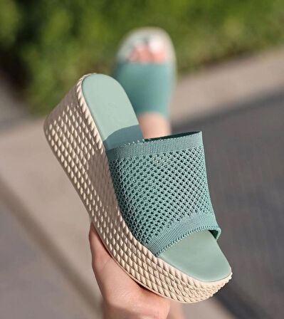 Dolgu Taban Rahat Triko Günlük Terlik