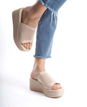 Dolgu Taban Rahat Triko Günlük Terlik