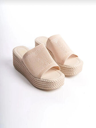 Dolgu Taban Rahat Triko Günlük Terlik