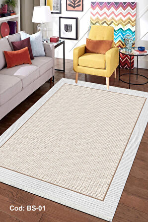 Pamuk Dokuma Taban Kaymaz Yıkanabilir Sisal Desenli  Salon Halısı Mutfak Halısı Koridor Halısı