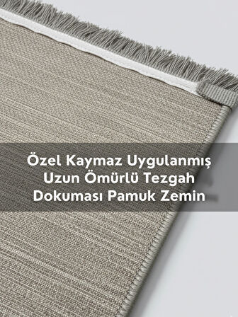 Pamuk Dokuma Taban Kaymaz Yıkanabilir Sisal Desenli  Salon Halısı Mutfak Halısı Koridor Halısı