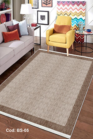 Pamuk Dokuma Taban Kaymaz Yıkanabilir Sisal Desenli  Salon Halısı Mutfak Halısı Koridor Halısı