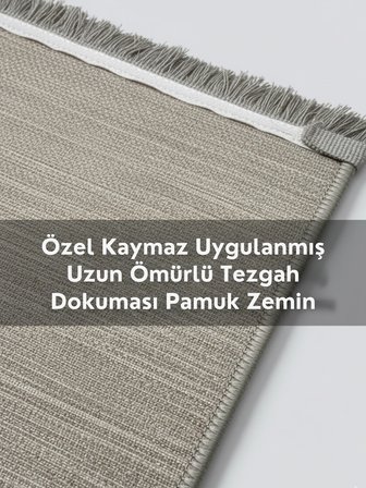 Pamuk Dokuma Taban Kaymaz Yıkanabilir Sisal Desenli  Salon Halısı Mutfak Halısı Koridor Halısı