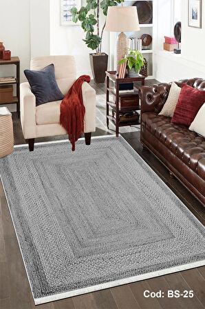 Pamuk Dokuma Taban Kaymaz Yıkanabilir Sisal Desenli  Salon Halısı Mutfak Halısı Koridor Halısı