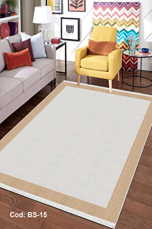 Pamuk Dokuma Taban Kaymaz Yıkanabilir Sisal Desenli  Salon Halısı Mutfak Halısı Koridor Halısı