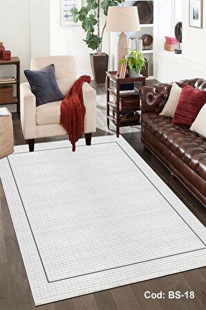 Pamuk Dokuma Taban Kaymaz Yıkanabilir Sisal Desenli  Salon Halısı Mutfak Halısı Koridor Halısı