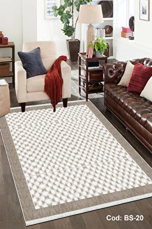 Pamuk Dokuma Taban Kaymaz Yıkanabilir Sisal Desenli  Salon Halısı Mutfak Halısı Koridor Halısı