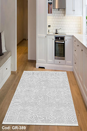 Pamuk Dokuma Taban Kaymaz Yıkanabilir İskandinav  Desenli  Salon Halısı Mutfak Halısı Koridor Halısı