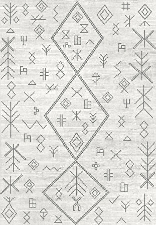 Pamuk Dokuma Taban Kaymaz Yıkanabilir İskandinav  Desenli  Salon Halısı Mutfak Halısı Koridor Halısı