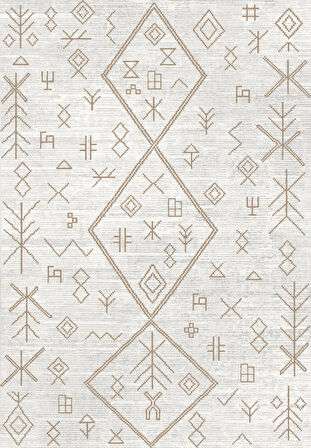 Pamuk Dokuma Taban Kaymaz Yıkanabilir İskandinav  Desenli  Salon Halısı Mutfak Halısı Koridor Halısı