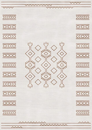 Pamuk Dokuma Taban Kaymaz Yıkanabilir İskandinav  Desenli  Salon Halısı Mutfak Halısı Koridor Halısı