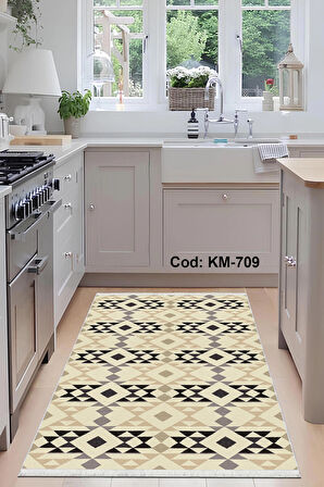 Pamuk Dokuma Taban Kaymaz Yıkanabilir İskandinav  Desenli  Salon Halısı Mutfak Halısı Koridor Halısı