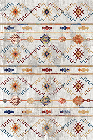 Pamuk Dokuma Taban Kaymaz Yıkanabilir İskandinav  Desenli  Salon Halısı Mutfak Halısı Koridor Halısı