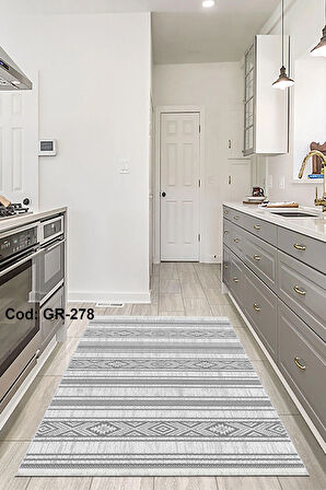 Pamuk Dokuma Taban Kaymaz Yıkanabilir İskandinav  Desenli  Salon Halısı Mutfak Halısı Koridor Halısı