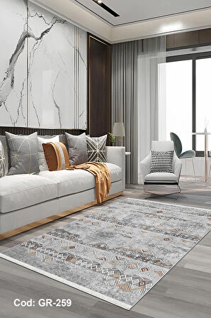 Pamuk Dokuma Taban Kaymaz Yıkanabilir Vintage  Desenli  Salon Halısı Mutfak Halısı Koridor Halısı