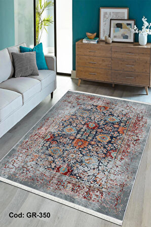 Pamuk Dokuma Taban Kaymaz Yıkanabilir Vintage  Desenli  Salon Halısı Mutfak Halısı Koridor Halısı