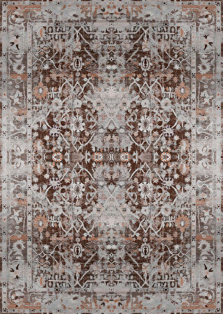 Pamuk Dokuma Taban Kaymaz Yıkanabilir Vintage  Desenli  Salon Halısı Mutfak Halısı Koridor Halısı