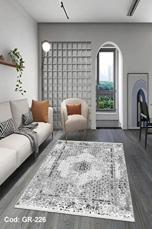 Pamuk Dokuma Taban Kaymaz Yıkanabilir Vintage  Desenli  Salon Halısı Mutfak Halısı Koridor Halısı