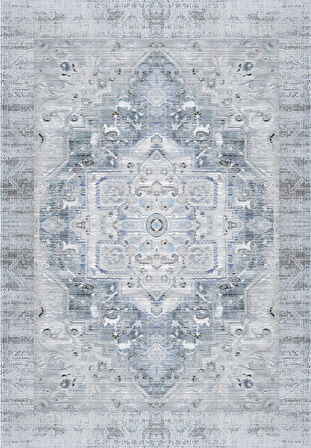 Pamuk Dokuma Taban Kaymaz Yıkanabilir Vintage  Desenli  Salon Halısı Mutfak Halısı Koridor Halısı