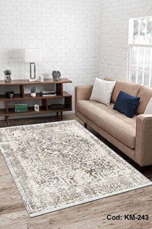 Pamuk Dokuma Taban Kaymaz Yıkanabilir Vintage  Desenli  Salon Halısı Mutfak Halısı Koridor Halısı