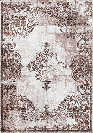 Pamuk Dokuma Taban Kaymaz Yıkanabilir Vintage  Desenli  Salon Halısı Mutfak Halısı Koridor Halısı