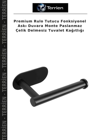 Premium Rulo Tutucu Fonksiyonel Askı Duvara Monte Paslanmaz Çelik Delmesiz Tuvalet Kağıtlığı