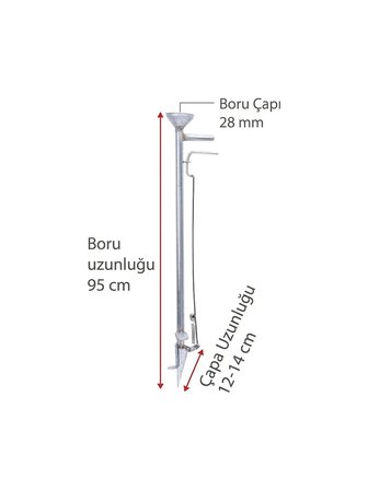 Tohum Ekme Borusu 95 cm