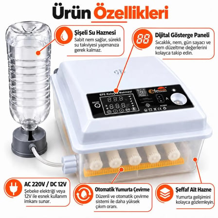 Kuluçka Makinesi 16 Tavuk Yumurtası özel Yapım