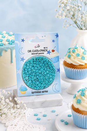 Dr. Gusto Mavi Star Yıldız Pasta Süsleme Şekeri