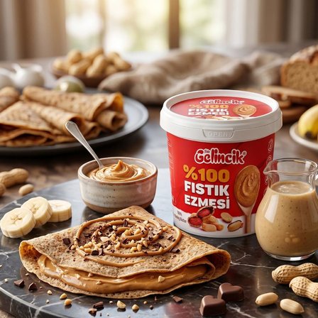 Şekersiz   Doğal Fıstık Ezmesi 1 Kg – Katkısız Taze Çekim Glutensiz Yer Fıstığı Ezmesi