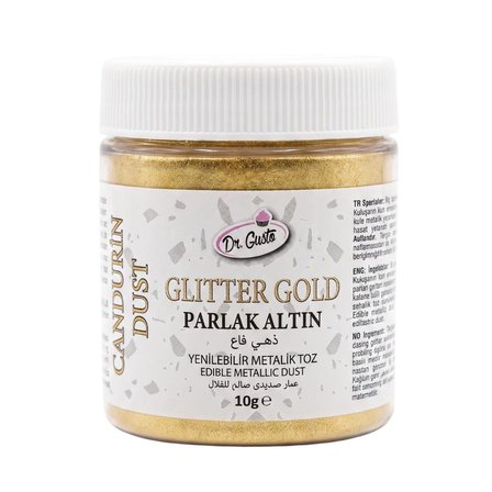 Dr. Gusto Parlak Altın Yenilebilir Metalik Toz Gıda Boyası 10 gr