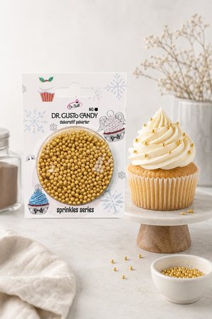 Dr. Gusto 2 mm Candy Altın Boncuk Pasta Süsleme Şekeri