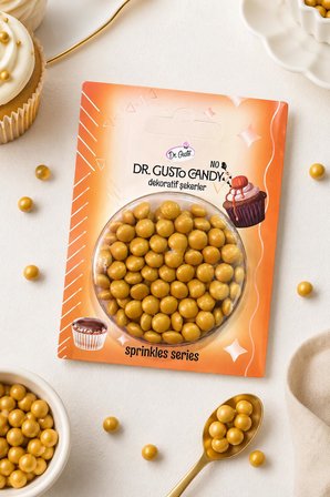 Dr. Gusto Altın Bonbon Draje Pasta Süsleme Şekeri