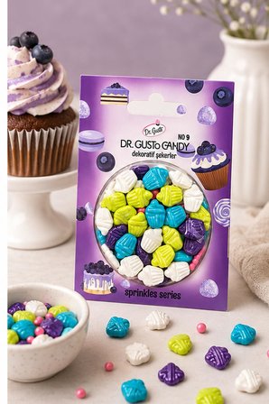 Dr. Gusto Karışık Renkli Cupcake Şekilli Pasta Süsleme Şekeri