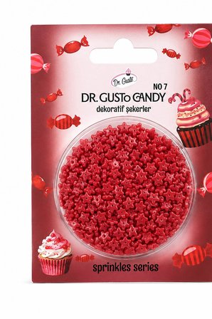 Dr. Gusto Kırmızı Star Yıldız Pasta Süsleme Şekeri