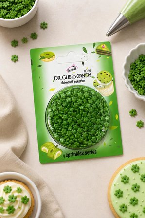 Dr. Gusto Star Yıldız Yeşil Pasta Süsleme Şekeri